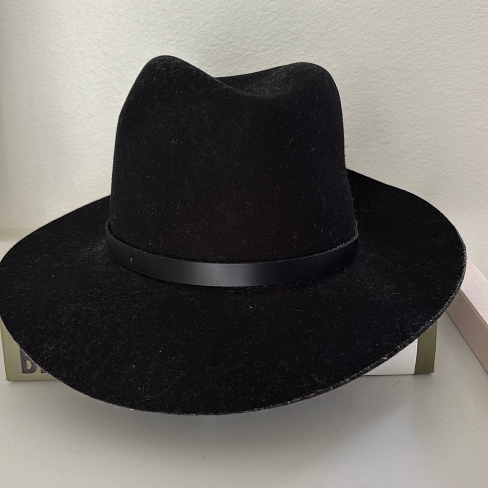 rag & bone floppy brim fedora (black - size medium)